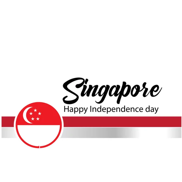 Singapore Independence Day Patriotic Design Vector — Stock Vector