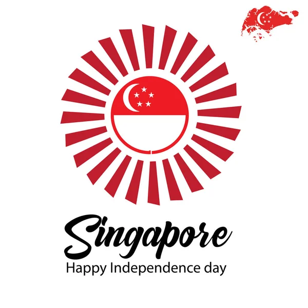 Singapore Independence Day Patriotic Design Vector — Stock Vector