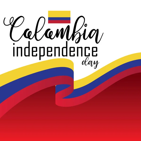 Happy Colombia vecteur Jour de l'indépendance — Image vectorielle