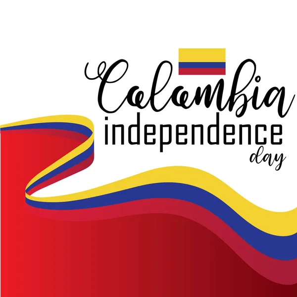 Happy Colombia vecteur Jour de l'indépendance — Image vectorielle