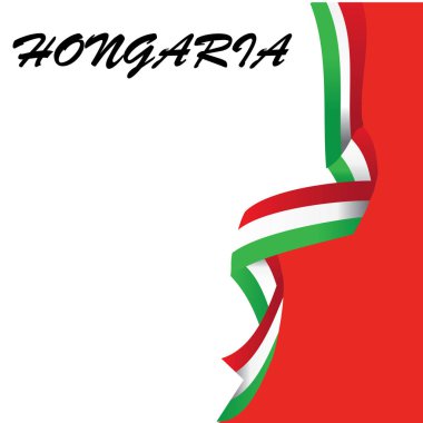 Hongaria Ulusal Bayrağı Için Tasarım Elemanı - Vektör