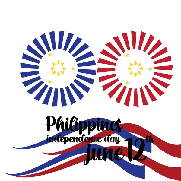 Philippines Independent Day Vector Template Design Illustration - Vector — Stock Vector