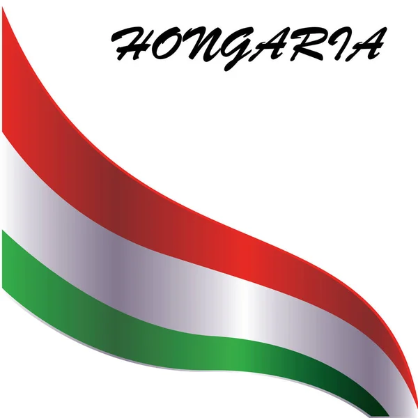 Elemento de projeto para a bandeira nacional da HONGÁRIA - Vetor —  Vetores de Stock