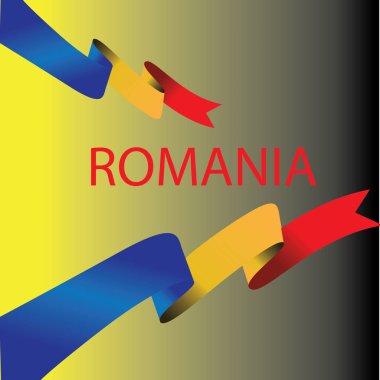 romanya bayrak vektörü, beyaz arka plan