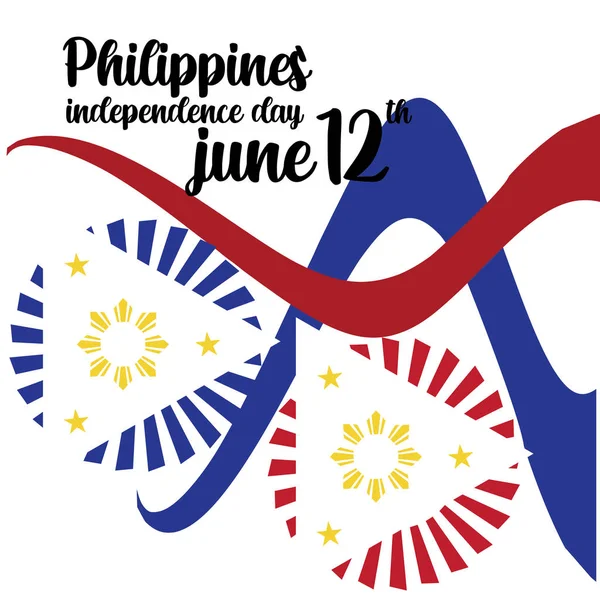 Philippines Independent Day Vector Template Design Illustration - Vector — Stock Vector
