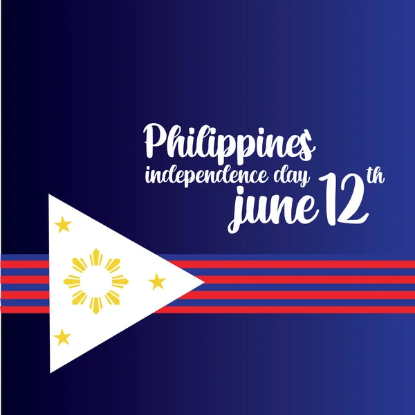 Philippines Independent Day Vector Template Design Illustration - Vector — Stock Vector