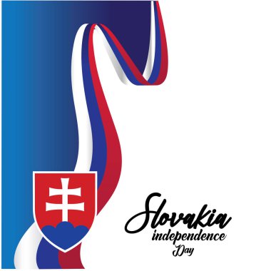 Slovakya Bağımsızlık Günü Vektör Şablonu Tasarım İllüstrasyon - Vektör