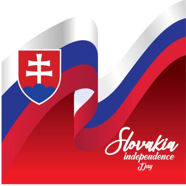 Slovakya Bağımsızlık Günü Vektör Şablonu Tasarım İllüstrasyon - Vektör
