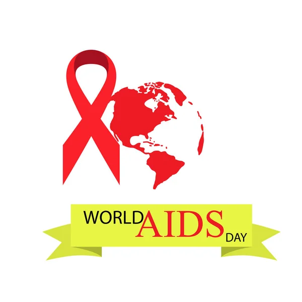 Wereld Aids Dag Immuun Systeem Ziekte Geïsoleerd Pictogram Rood Lint — Stockfoto