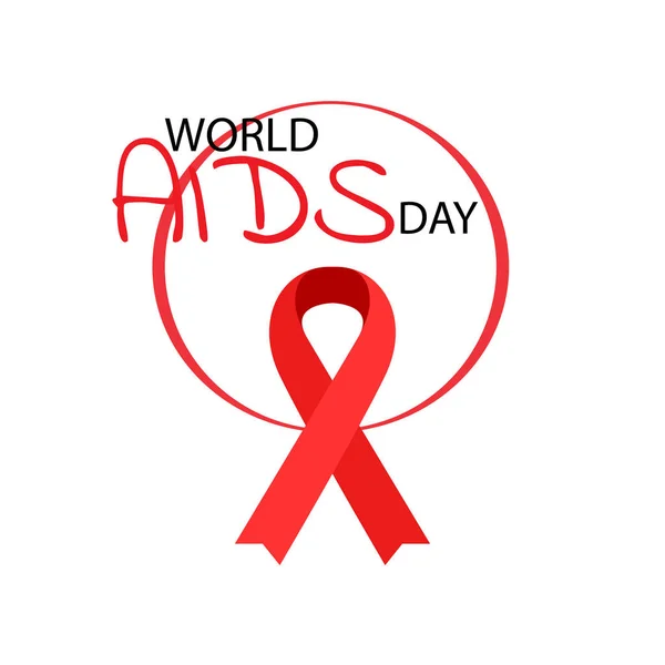 World aids day immune system disease isolated icon red ribbon or loop and heart charity and help hiv awareness and prevention healthcare emblem or logo solidarity and tolerance ill people support