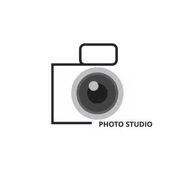 kamera fotoğraf logosu simge vektör şablonu - Vektör. fotoğrafçı, iş için logo.