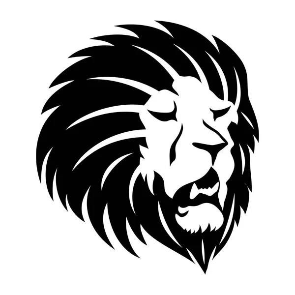 Знак Черного Льва Белом Фоне — стоковый вектор
