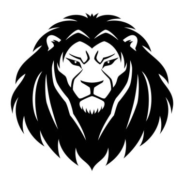 Beyaz bir arka plan üzerinde siyah bir aslan iz.