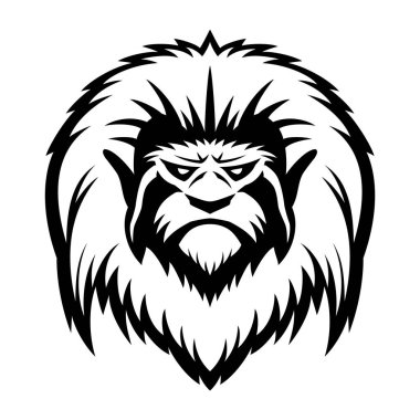 Beyaz zemin üzerinde bir maymun başkanı.