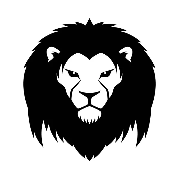 Signe Lion Noir Sur Fond Blanc — Image vectorielle