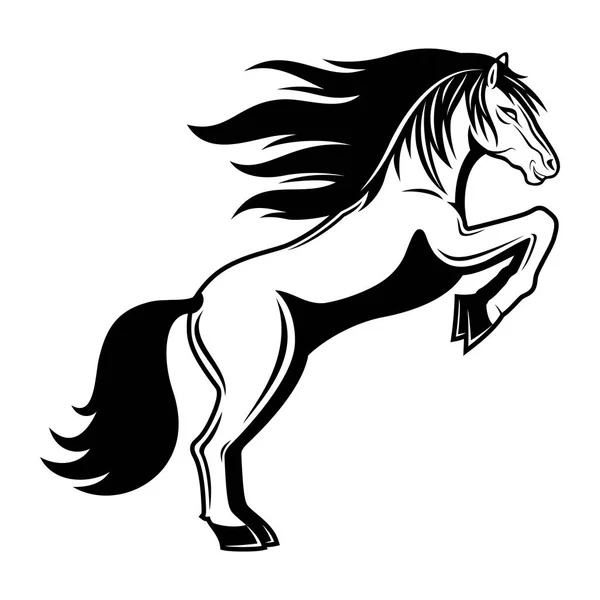 Segno Cavallo Sfondo Bianco — Vettoriale Stock