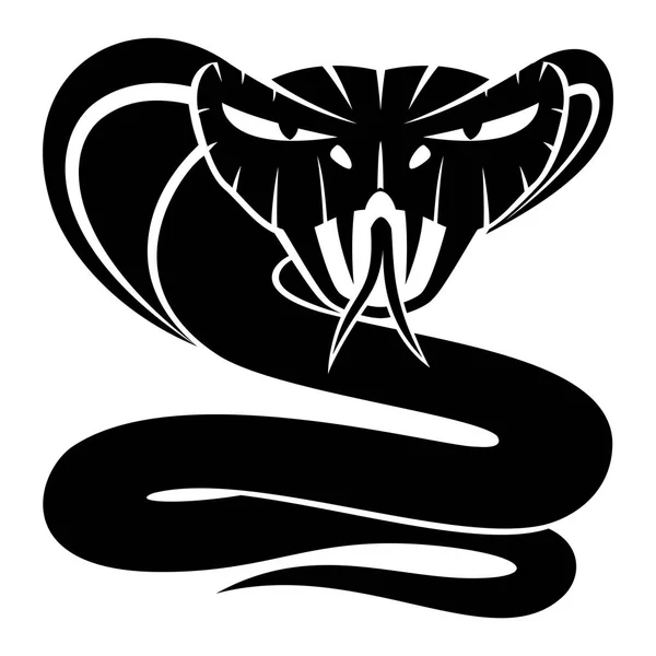 Cobra Snake Sign White Background — Stock Vector