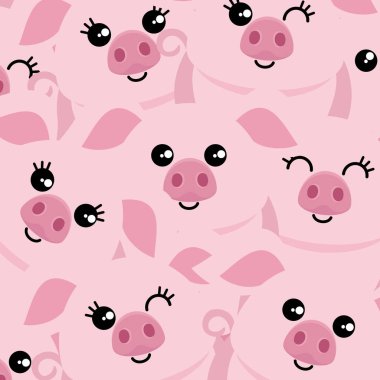 Yeni yıl 2019 şirin domuz sembolü.