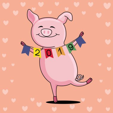 Domuz yeni yıl 2019 sembolüdür.