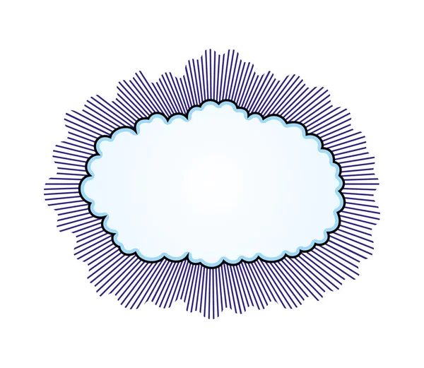 Signo Forma Nube Con Lugar Para Texto Sobre Fondo Blanco — Archivo Imágenes Vectoriales