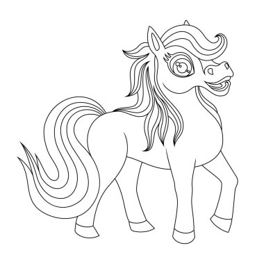 Beyaz bir arka plan üzerinde güzel sevimli midilli.