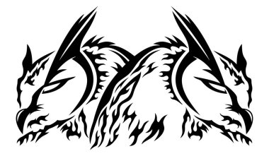 Beyaz bir arka plan üzerinde iki baykuş siyah işareti.