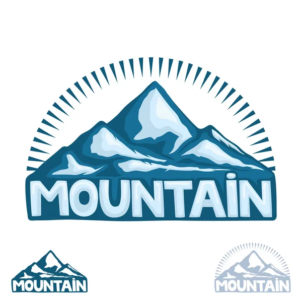 High Mountain Sign White Background — Stock Vector