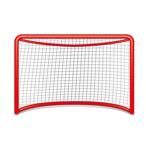 Hockey Rouge Sur Fond Blanc — Image vectorielle