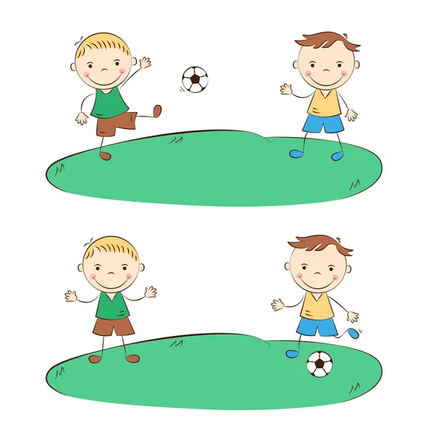 Jugadores de fútbol divertido — Vector de stock