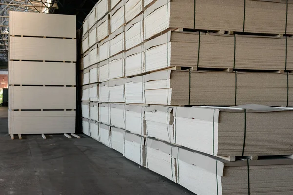 Warehouse of particle boards — Stock Photo, Image