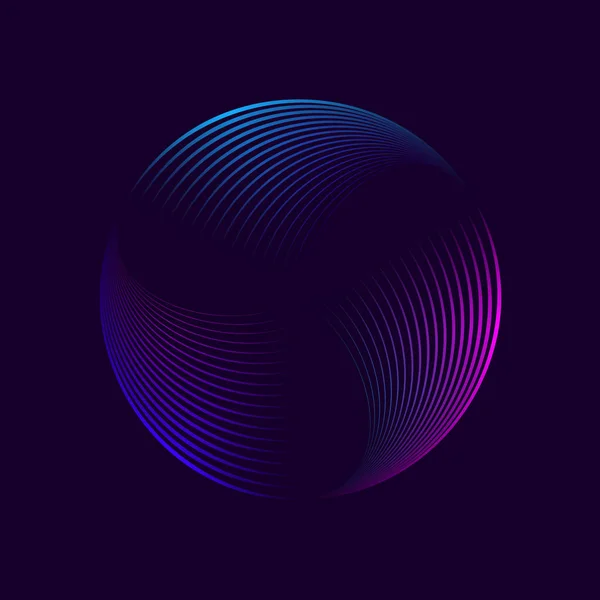 Abstrakter Neon-Kreis — Stockvektor