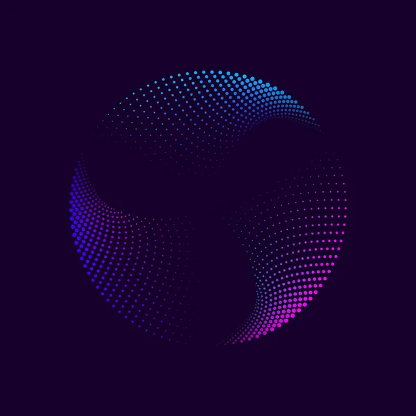 Abstraktní neon kruh — Stockový vektor