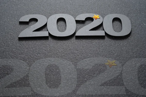 Šťastný Nový Rok 2020 Symbol Čísla 2020 Pozadí Kamene — Stock fotografie