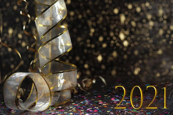 Gelukkig Nieuwjaar Symbool Uit Nummer 2021 Abstracte Achtergrond — Stockfoto