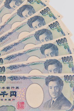 Japon Yeni, beyaz arka plan üzerinde 1000 yen , Japon para birimi ye