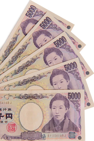 Japanese Yen, 5000 yen on white background , Japanese currency y