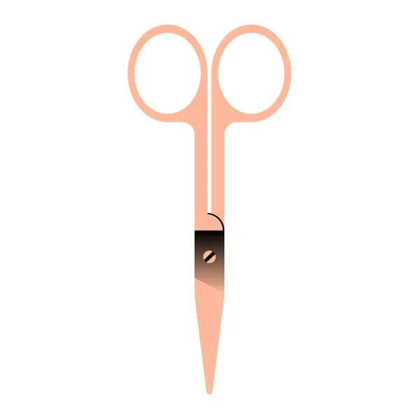 Tijeras para manicura. Oro rosa y gradiente negro. Ilustración vectorial . — Vector de stock