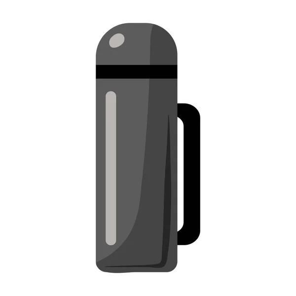 Metal Thermos Hiking Traveling Vector — Stock Vector