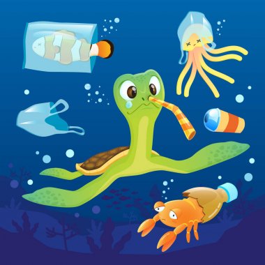 Okyanus kirliliği Deniz kaplumbağası ve deniz hayvanları üzerindeki etkileri, Sad deniz hayvanı.