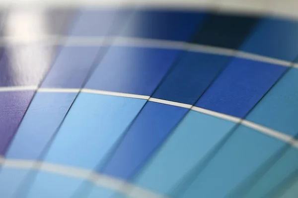 Testdruck Proben Auswahl blauer Farbtöne — Stockfoto
