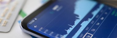Finansal analiz. Büyüme grafiği ticareti. Borsa verileri