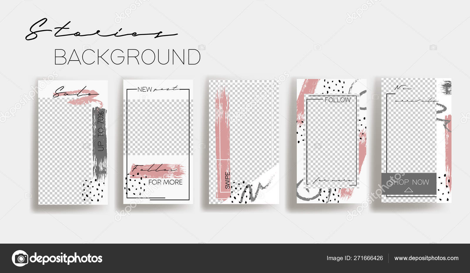 Download Instagram Stories Frame Templates Vector Background Mockup Social Media Banner Vector Image By C Olgasl Vector Stock 271666426