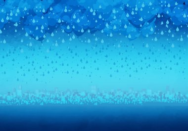 Arka plan clouds_02 yağmur ile cartoony manzarası