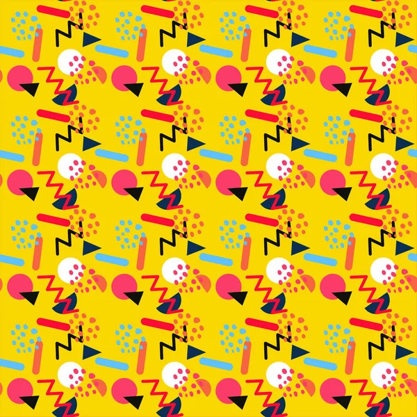 メンフィススタイルパターン プリント チラシ バナー 招待状 特別オファー ソーシャルメディアに最適な抽象的な背景デザイン — ストックベクタ
