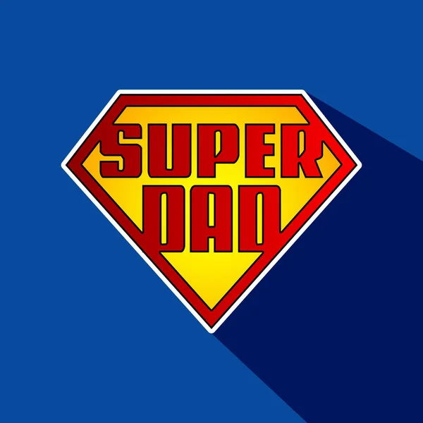 Super Dad Hero Logo English Shadow Ready Use Shirts Banners — Stock Vector