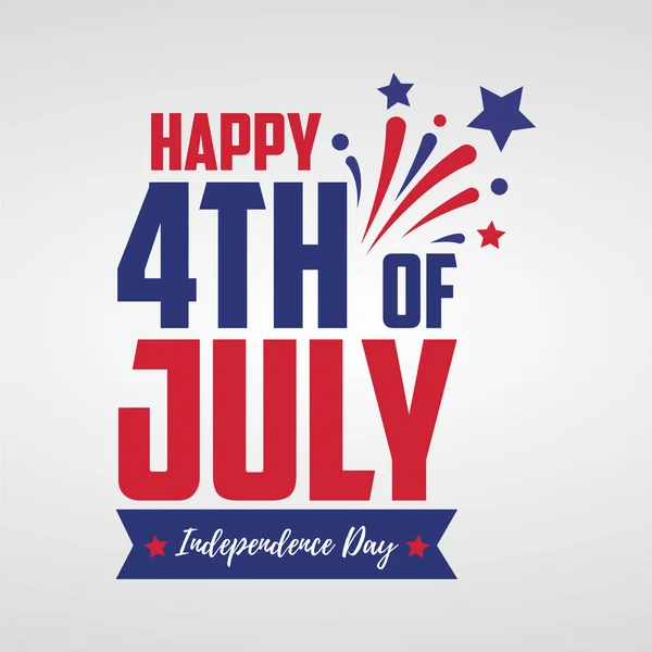 Temmuz Kutlu Olsun Amerika Birleşik Devletleri Bayrak Renkleri Semboller Havai — Stok Vektör