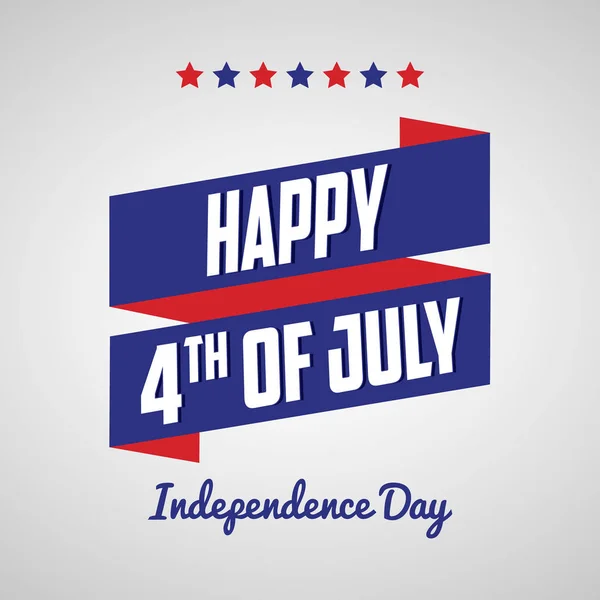 Feliz Dia Julho Dia Independência Com Fitas Estrelas Pronto Para —  Vetores de Stock