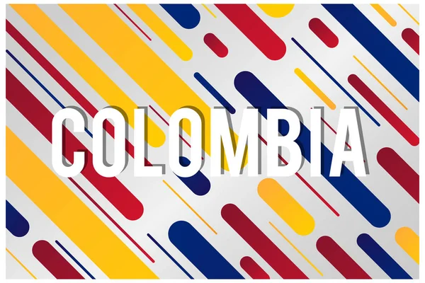 Fondo Líneas Diagonales Con Los Colores Bandera Colombiana Campeonato Fútbol — Vector de stock