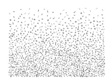 Mısır işaretleri, el konfeti dijital çizilmiş. 