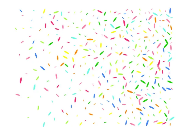 Partículas de confeti de forma hexagonal multicolor . — Vector de stock